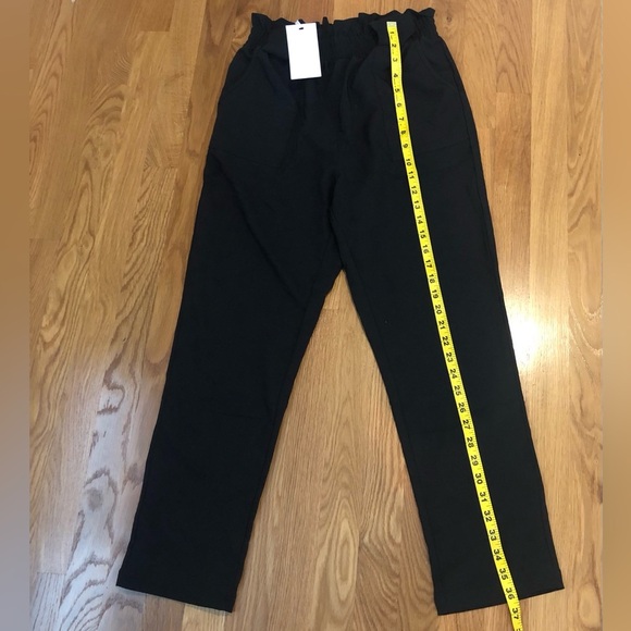 GRACE KARIN Paper Bag Waist Pants Slim Fit Casual Office Pencil Black Pants S - Picture 13 of 15